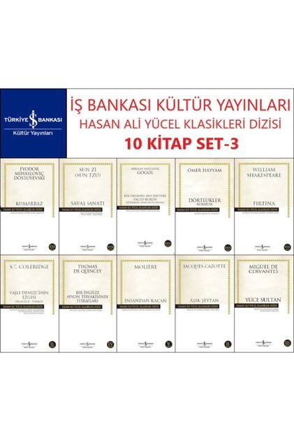 Iş Bankası Hasan Ali Yücel Klasikler Dizisi 10 Kitap Set 3 Dostoyevski-sun Tzu-gogol-ömer Hayyam