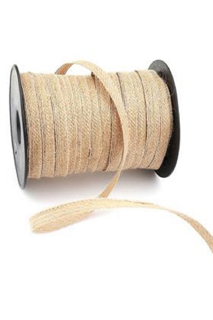 Jute Ribbon 1 cm Thin Knitted Cross Stitch Ribbon 10 Meters Natural Wrapping and Gift Decoration