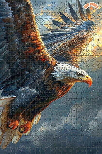 Teona Ahşap Göklerin Hükümdarı Kartal Dekoratif Çift Katlı