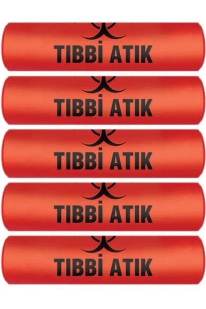Medical Waste Garbage Bag 75x90 600 gr 5 Rolls