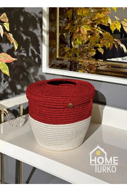 Jüt, Hasır, Çöp Kovası, Mutfak Çöp Kovası, Banyo Çöp Kovası, Doğal, Natürel, Jüt Kova, Modern Kova