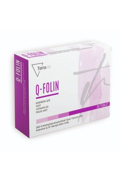 Q-folin Koenzim, Iyot, D3 Vitamini, Folik Asit Içeren Takviye Edici 30 Tablet