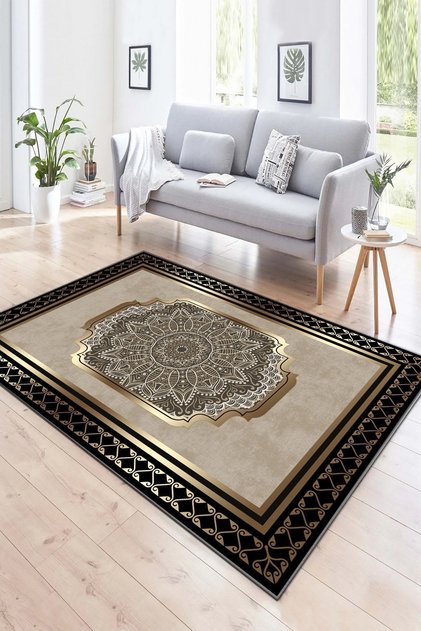 Dijital Baskı Yıkanabilir Kaymaz Taban Dekoratif Salon Mutfak Halısı Yolluk