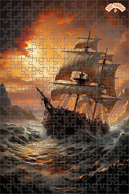 元祖さんへの写真 Teona Ahşap Kızıl Denizde Yelken Açan Gemi Çift Katlı Çerçeveli