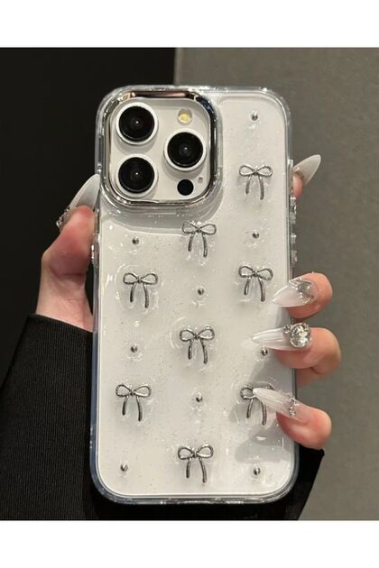 KILIF HOUSE iPhone 15 Pro Max Compatible Lux Silvery Transparent