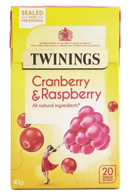 20 Cranberry and Raspberry Tea Cups Bags
