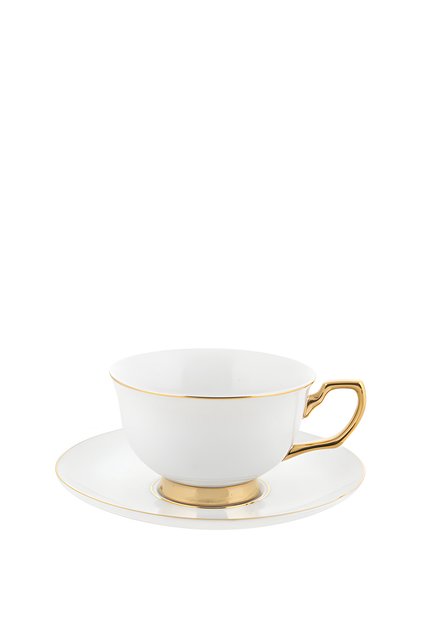 Teacup Ivory Beyaz 24 Ayar Altın Kaplama Çay Fincanı