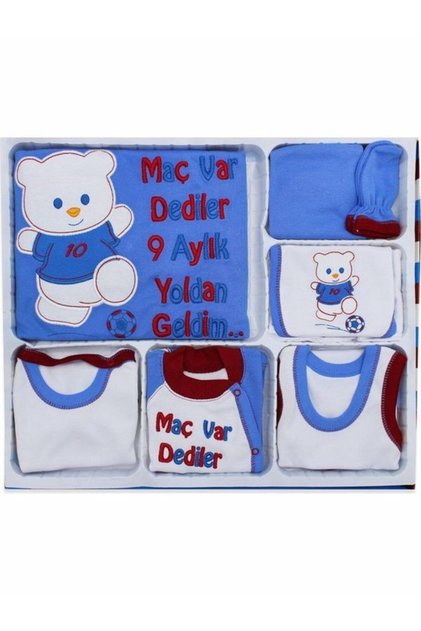10 Piece Burgundy Blue Baby Hospital Release Newborn Set