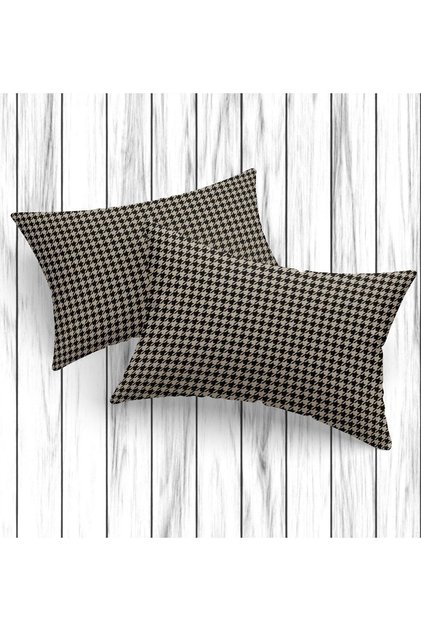 Goose Feet (CREAM - BLACK) 2-Piece Throw Pillow Cover - Double Sided Print