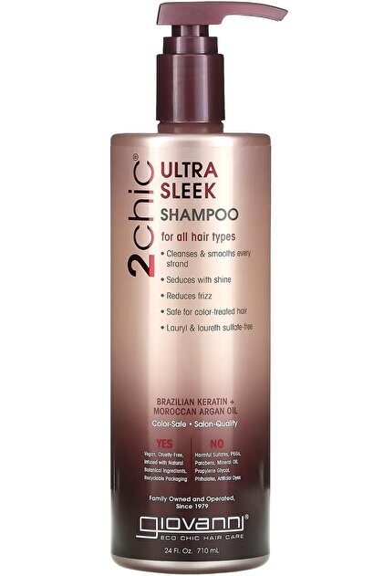 Giovanni 2chic Ultra Sleek Brezilya Keratin Ve Argan Yağlı Şampuan