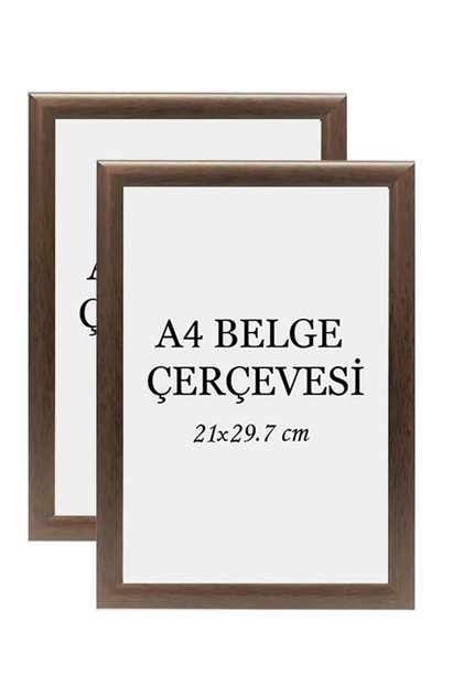 21x30 (A4) 2 Τεμάχια Καφέ Πλαίσιο (Ποιότητα Α) Μοντέλο από PVC