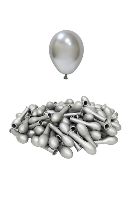 5 Inch Chrome Silver Mini Balloon 10 Pcs