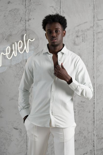 Slimfit Summer Plain Cotton Shirt