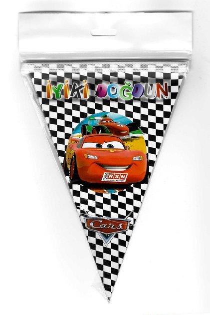 Cars Şimşek Mcqueen Iyi Ki Doğdun Flama 2 Metre 10 Bayrak