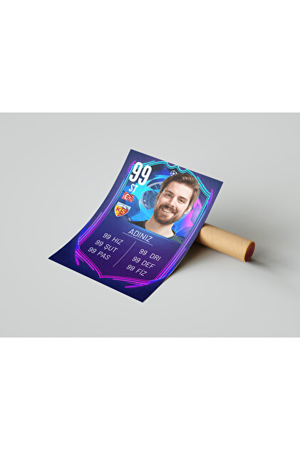 512 STORE Kişiye Özel Fifa Fut Card 30x40 Çerçevesiz Kağıt Poster