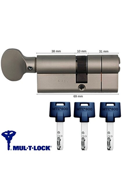 ティート ロックキッド Mul-T-Lock Mtl 600 Tokmaklı Tuzaklı Bilyalı Kapı Kilidi 69 Mm