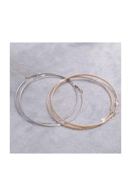 Large Size Silver Color Hoop Earrings