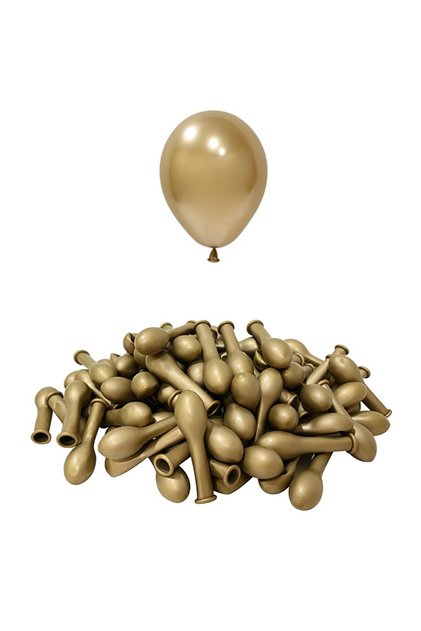5 Inç Krom Gold Mini Balon 10 Adet