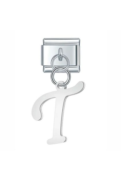 Italian Stainless Steel 9mm''T' Letter Charm
