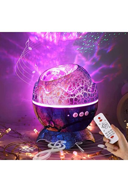Coverzone Dinozor Yumurtası Gece Masa Lambası Bluetooth Hoparlör
