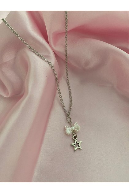 Yıldızlı Fiyonklu Coquette Y2k Fairycore Kolye