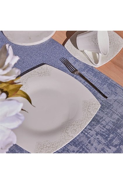 Fine Pearl Helen 26 Parça 6 Kişilik Kare Inci Kahvaltı/servis Takımı