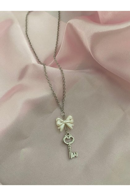 Coquette Bow Key Necklace