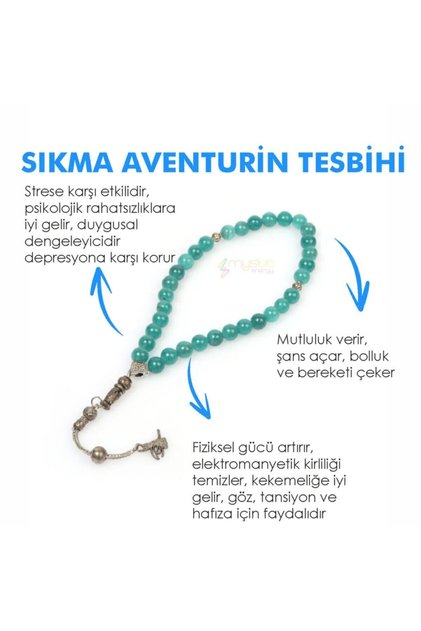 Squeeze Aventurine Natural Stone Men's Rosary | Gift Natural Stone