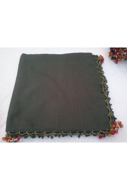 Handmade Cherry Embroidery, Beaded Writing, Cheesecloth, Scarf, Yemeni, Mevlüt Coverlet with Embroidery on 4 Sides