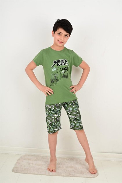 boy capri pajamas bronx crazy green