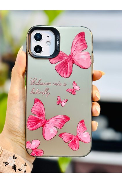 Iphone 11 Uyumlu (12 Görünümlü) KÖŞELİ Parmak İzi Bırakmaz Baskılı Metalik ELECTRO Silikon Kılıf