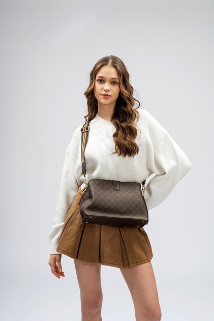 Patterned Women's Hand and Shoulder Bag