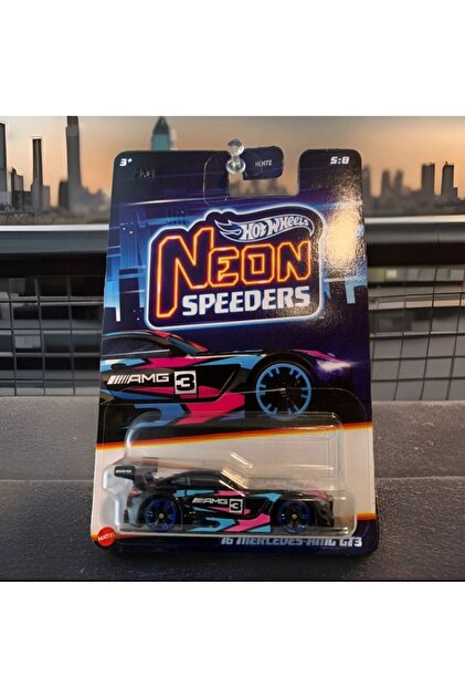 HOT WHEELS Uzun Kart 2024 Serisi Neon Speeders Mercedes Amg GT3