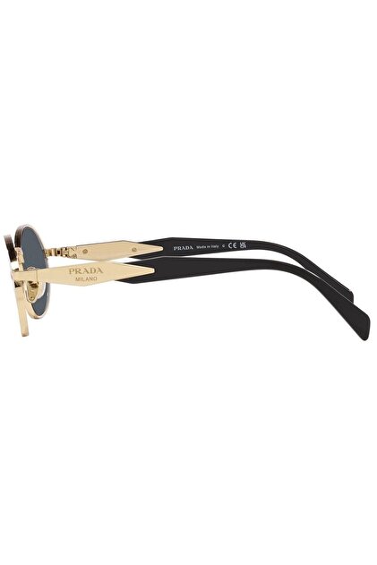 Prada Pr 65zs (ZVN09T) Ekartman 55 (L) | Unisex Altın Yuvarlak