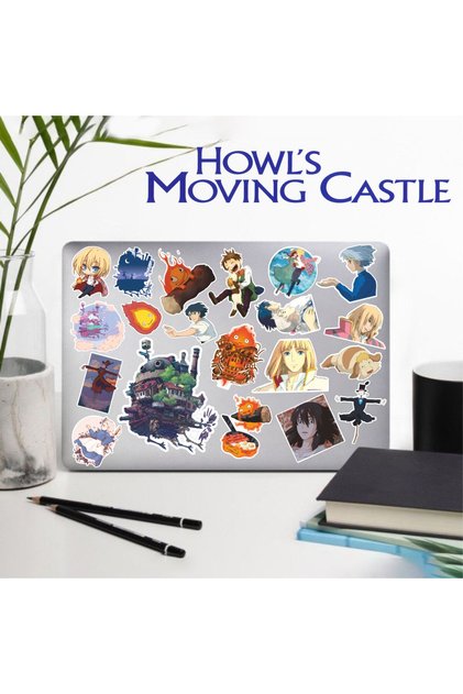 Howl's Moving Castle Yürüyen Şato Sticker Telefon Laptop Notebook Tablet Defter Matara Stiker Etiket
