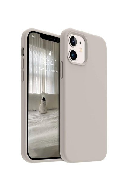 Apple iPhone 12/12Pro Kılıf Kadife Lansman Soft Yumuşak Liquid Silikon Kamera Korumalı Kapak Taş