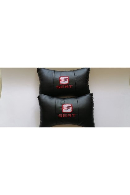Seat Logo Scala Ibiza Leon Model Uyumlu Oto Araba Bel Destek Koltuk Boyun Yastığı Vinil Deri