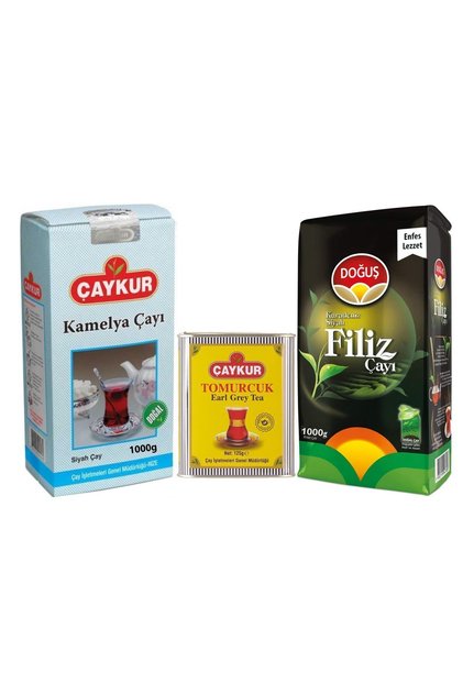 Camellia tea 1000g, ÇAYKUR bud tea 125g, DOĞUŞ sprout tea 1000g