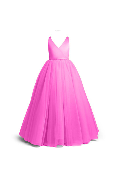 NSMLFE Fuchsia Colored LonG Girl's Prom Dress - for Graduation and  Birthday- Trendyol