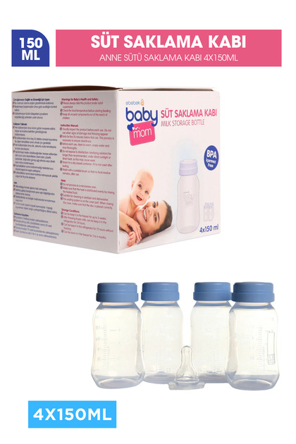 ebebek Baby Mom Süt Saklama Kabı 4lü 150 ml - Fiyatı, Yorumları