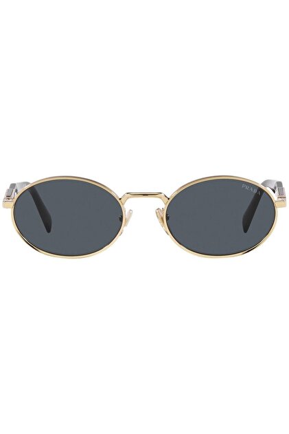 Prada Pr 65zs (ZVN09T) Ekartman 55 (L) | Unisex Altın Yuvarlak
