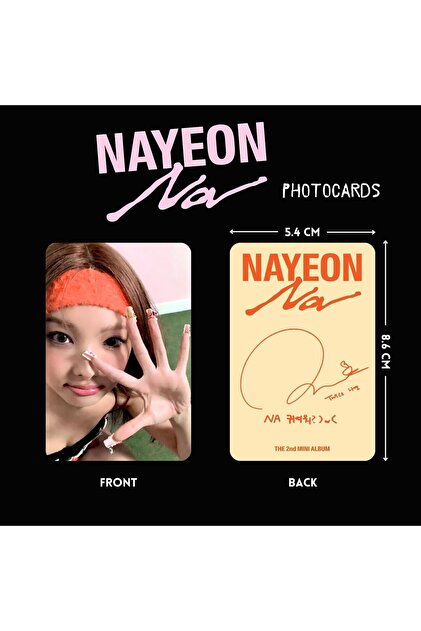 TWICE NAYEON 　NA　特典トレカ Kpop Dünyasi TWICE NAYEON '' NA '' Digipack ver. Photocards Set