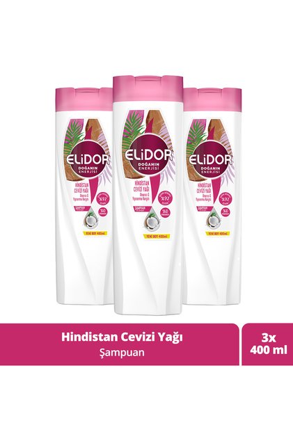 Energy of Nature Shampoo Coconut Oil 400 ml X3