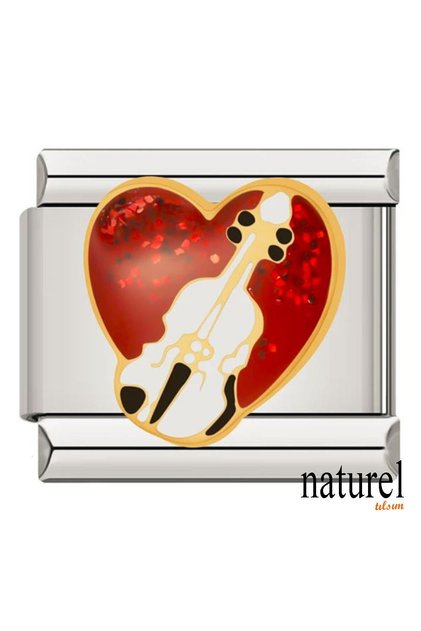 Italian Stainless Steel 9mm Violinist Charm