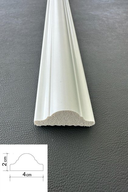 Dekoratif Boyanabilir 1 Adet 4 Cm Polistren Duvar Çıtası