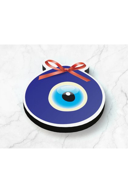 Ahşap Nazar Boncuğu Temalı Figür - 63 Adet - Mini Boy