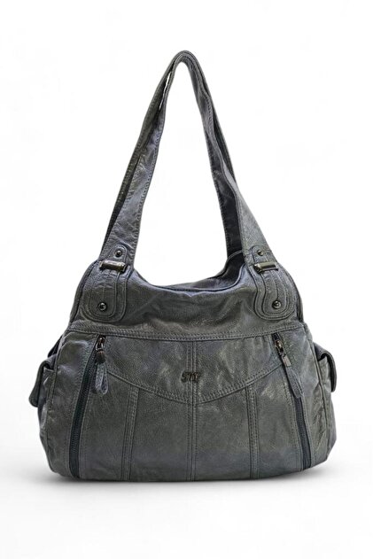 Baginn Yıkama Suni Deri Kadın Omuz Çantası 571 Collection Vegan
