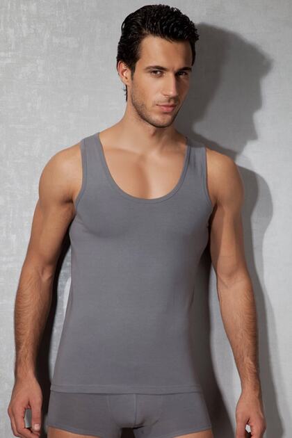 Men's Anthracite Crew Neck Undershirt