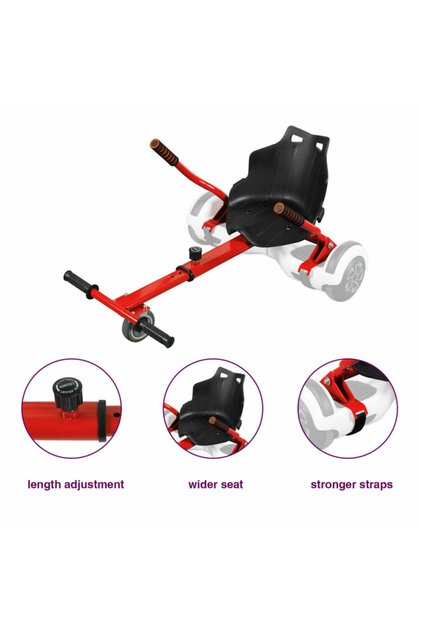 Go Kart 6.5 "8.5" 10 "scooter Hoverboard Için Ayarlanabilir Hover Gokart Kırmızı