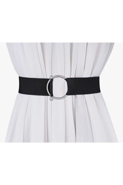 Anka Width 4.5 Cm Pin Buckle Rubber Corset Women's Belt